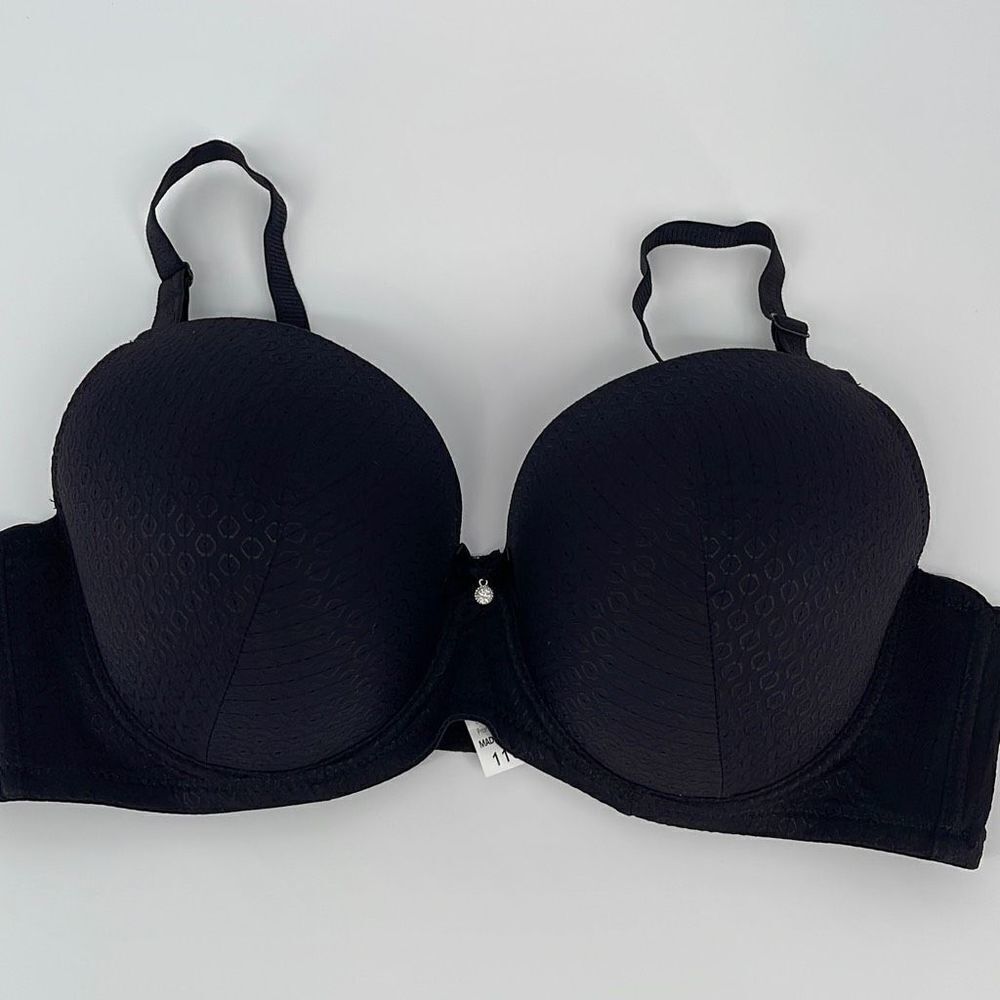 Andyen Womens Underwired Bra Padded Cup Full Coverage Adjustable Black Size 110D